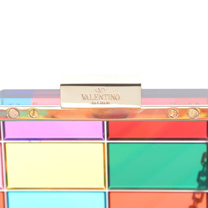 Valentino Garavani Acrylic 1973 Clutch With Chain Multicolor 6 of 13