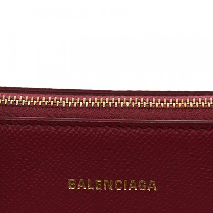 Balenciaga Signature Grained Calfskin Logo S Ville Top Handle Bag Rouge Grenat White 12 of 13