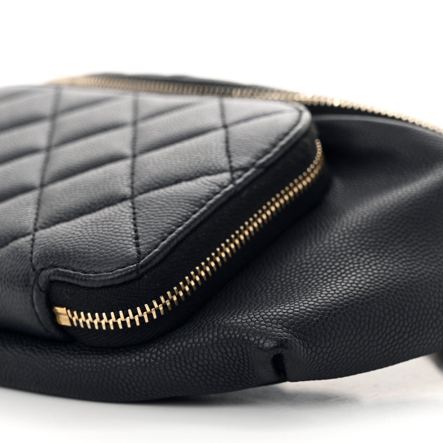 Caviar Quilted Business Affinity Waist Belt Bag Black