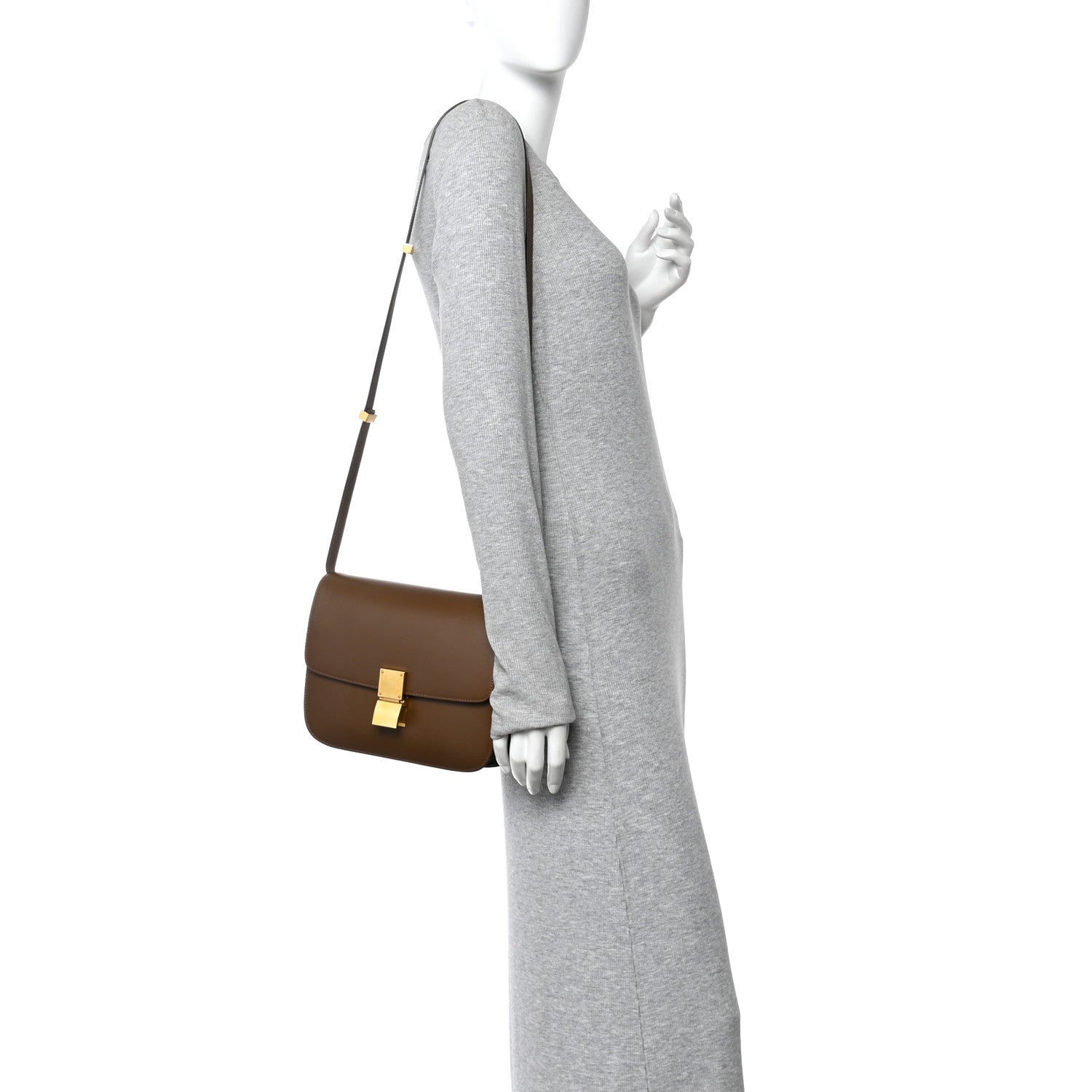 Celine Box Calfskin Medium Classic Box Flap Bag Camel 2 of 10