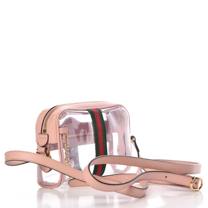 Gucci Vinyl Web Mini Ophidia Transparent Shoulder Bag Perfect Pink 3 of 8