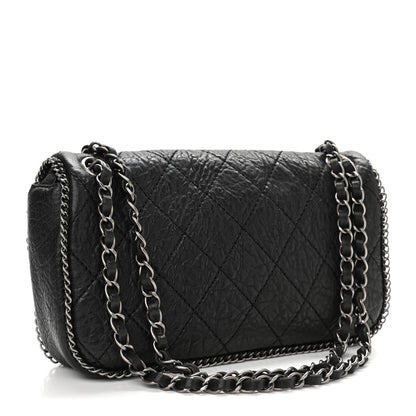 Chanel Distressed Lambskin Medium Leo Lion Flap Black 3 of 10