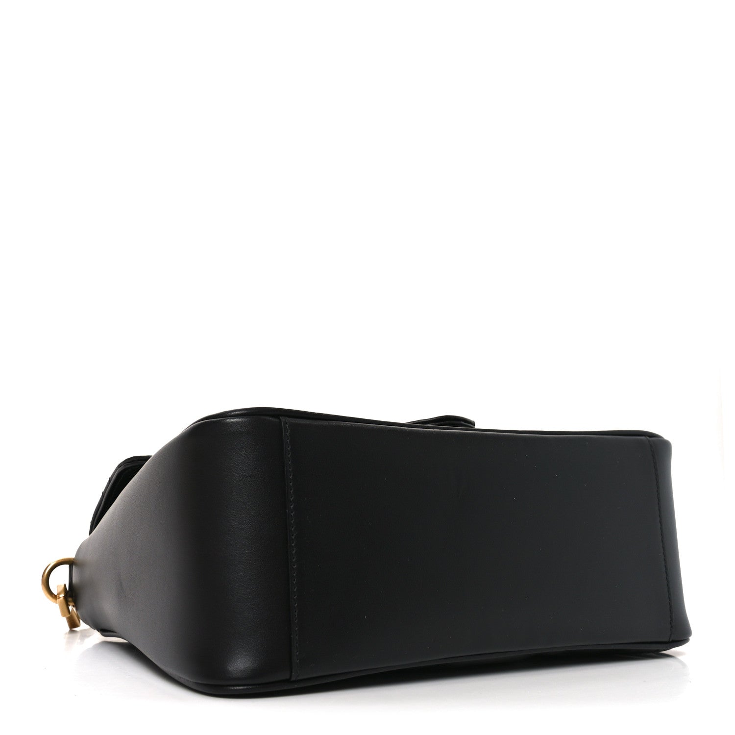 Gucci Calfskin Matelasse Small GG Marmont Top Handle Shoulder Bag Black 4 of 11