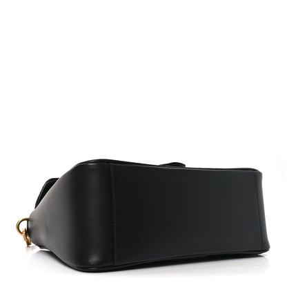Gucci Calfskin Matelasse Small GG Marmont Top Handle Shoulder Bag Black 4 of 11