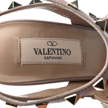 Valentino Garavani Patent Nappa Rockstud Ankle Strap 10mm Pumps 36.5 Peony Poudre 7 of 7