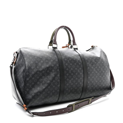 Louis Vuitton Monogram Eclipse Patchwork Keepall Bandouliere 50 3 of 11