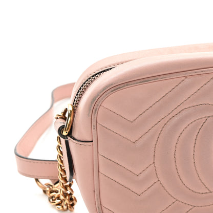 Gucci Calfskin Matelasse Mini GG Marmont Chain Shoulder Bag Perfect Pink 18 of 24