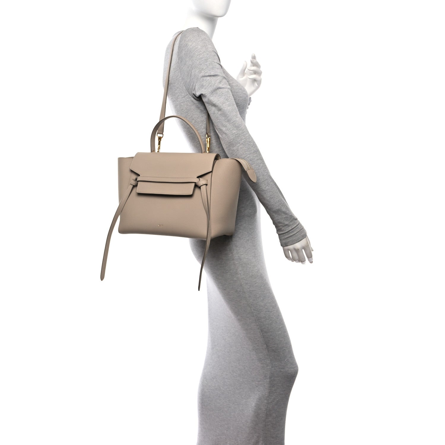 Celine Grained Calfskin Mini Belt Bag Light Taupe 2 of 10