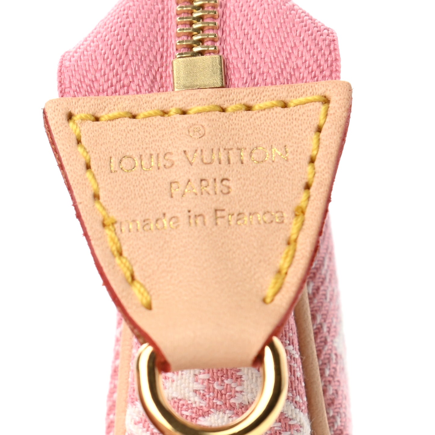 Denim Jacquard Monogram Micro Pochette Accessories Rose