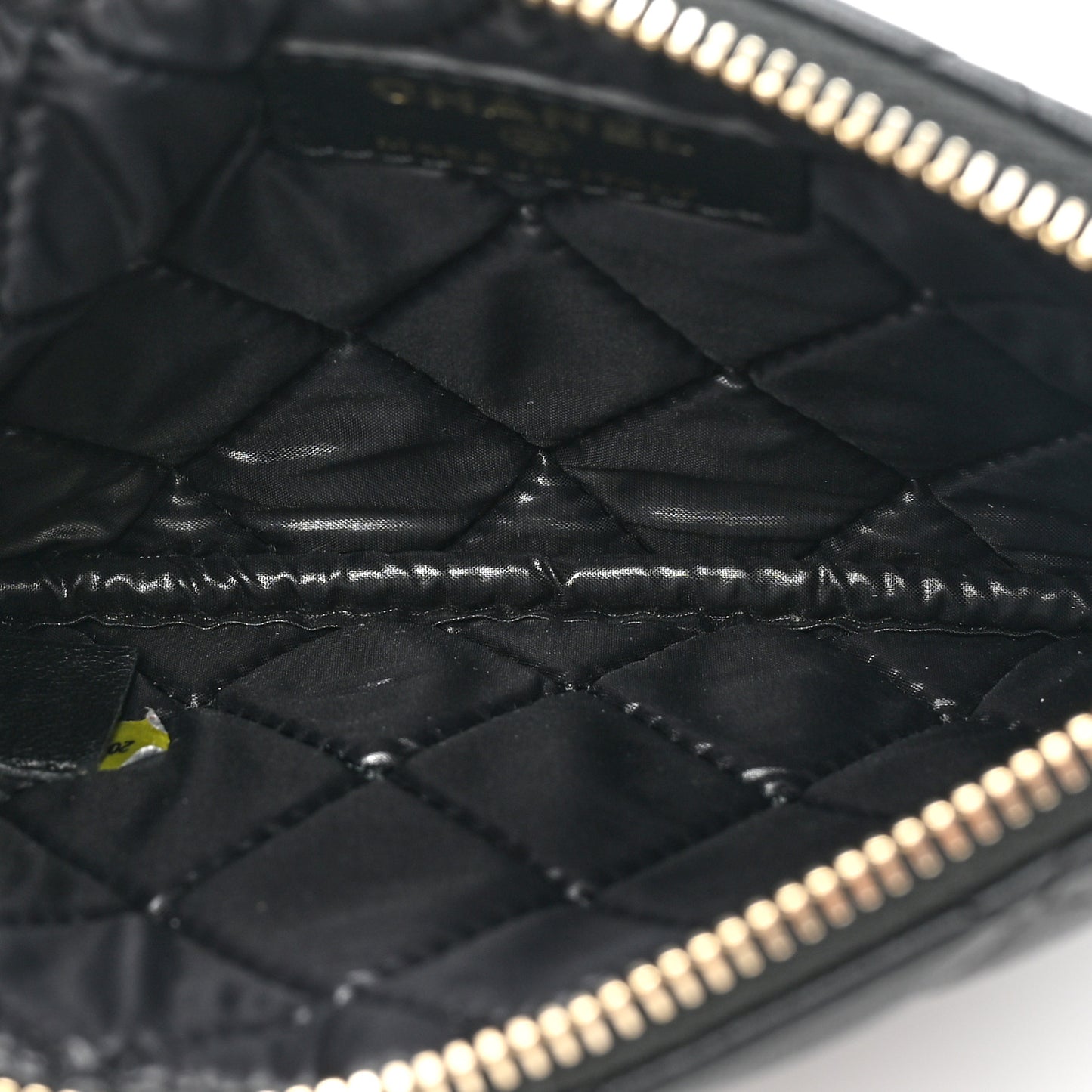Lambskin Quilted Small Casino Cosmetic Case Black