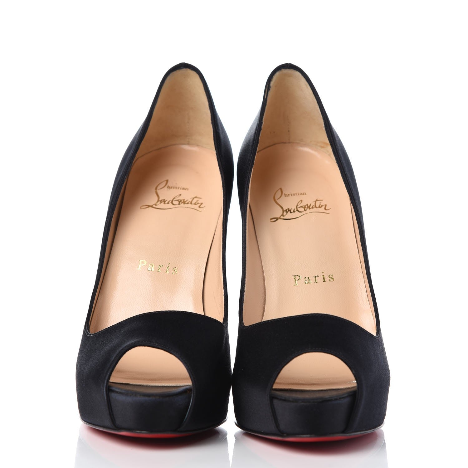 Christian Louboutin Satin Very Prive 120 Pumps 35.5 Black 2 of 8