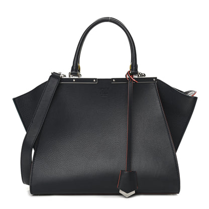 Fendi Vitello Dolce Century Petite 3Jours Tote Blue Notte 1 of 10