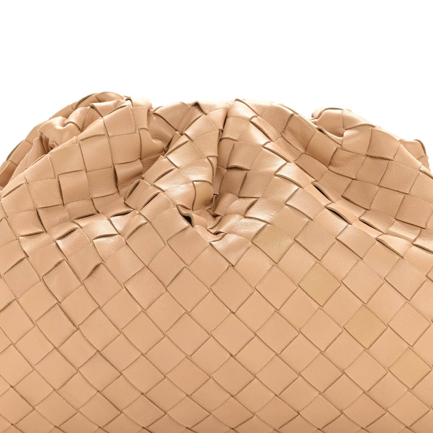 Bottega Veneta Nappa Maxi Intrecciato The Pouch Oversized Clutch Almond 8 of 11