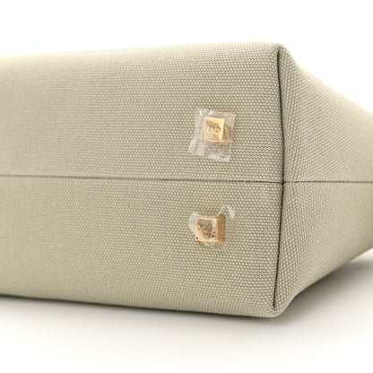 Fendi Canvas Vitello King Plexiglass Logo Embroidered Mini By The Way Top Handle Boston Bag Green Tea 10 of 10