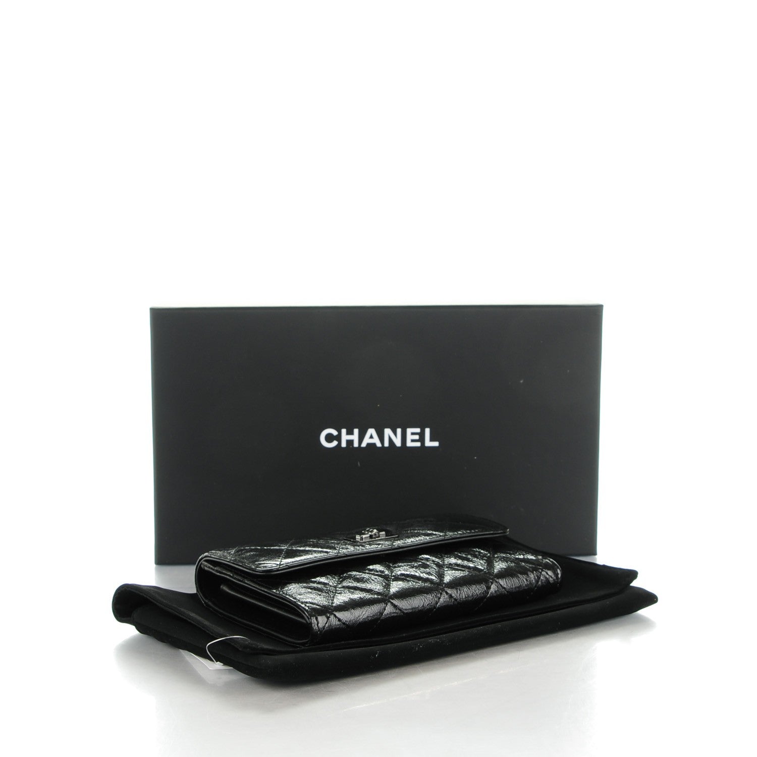 Chanel Glazed Calfskin Quilted Small Reissue Flap Wallet Black 4 of 8
