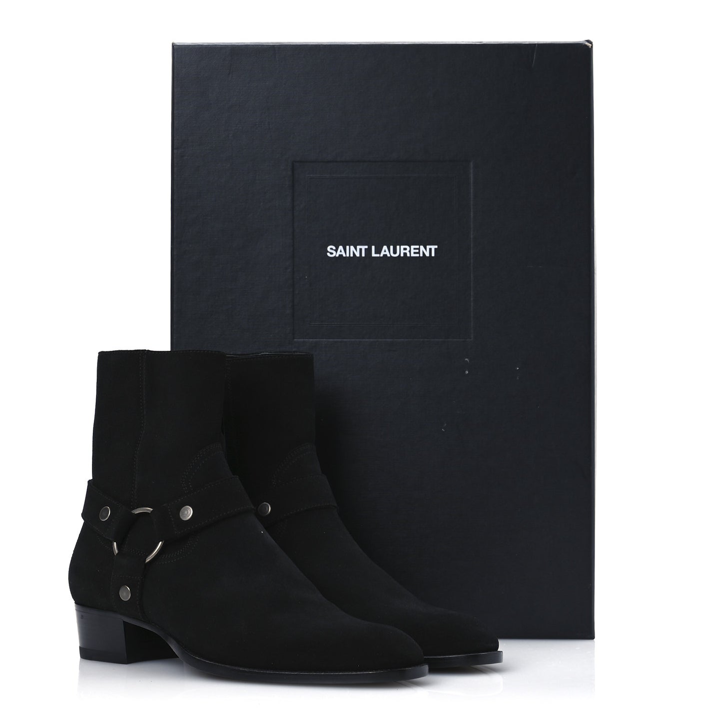 Suede Mens Wyatt Harness Boots 41 Black