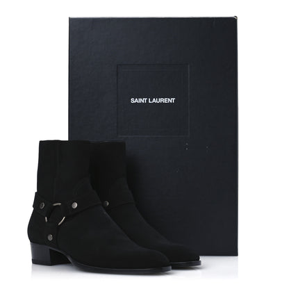 Saint Laurent Suede Mens Wyatt Harness Boots 41 Black 13 of 13