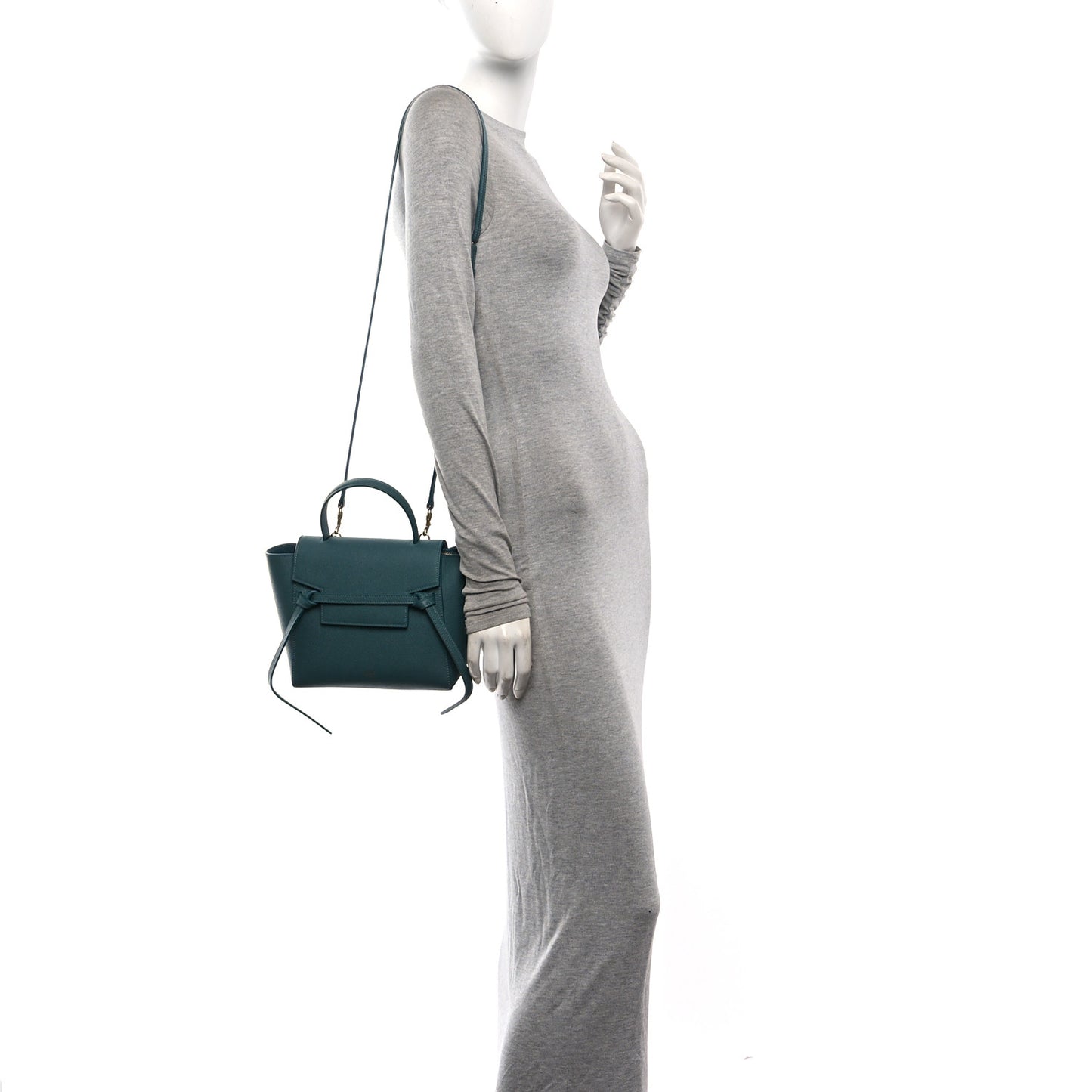 Grained Calfskin Nano Belt Bag Celadon