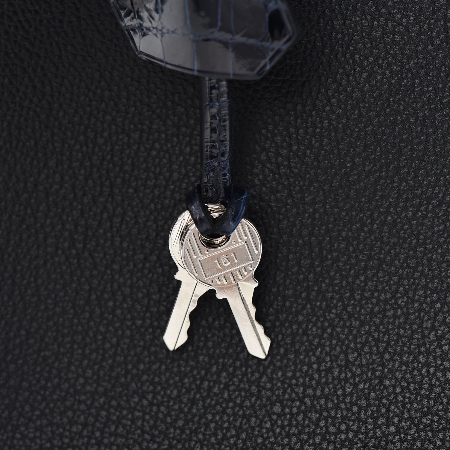 Hermes Taurillon Novillo Shiny Niloticus Crocodile Birkin Touch 30 Black Bleu Marine 28 of 29
