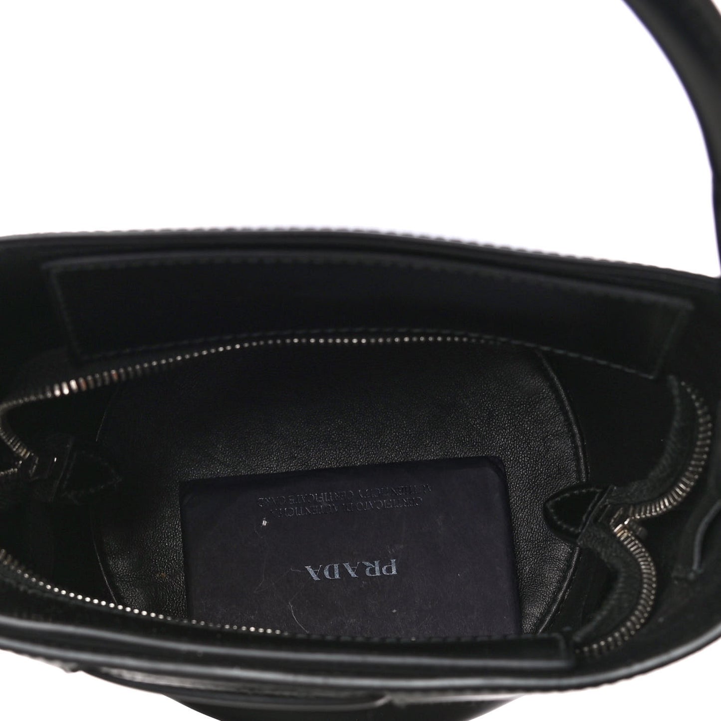 Tessuto Spazzolato Ouverture Bucket Bag Black