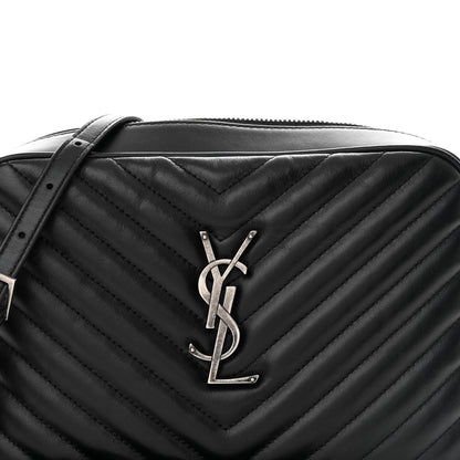 Saint Laurent Calfskin Matelasse Monogram Lou Camera Bag Black 8 of 12