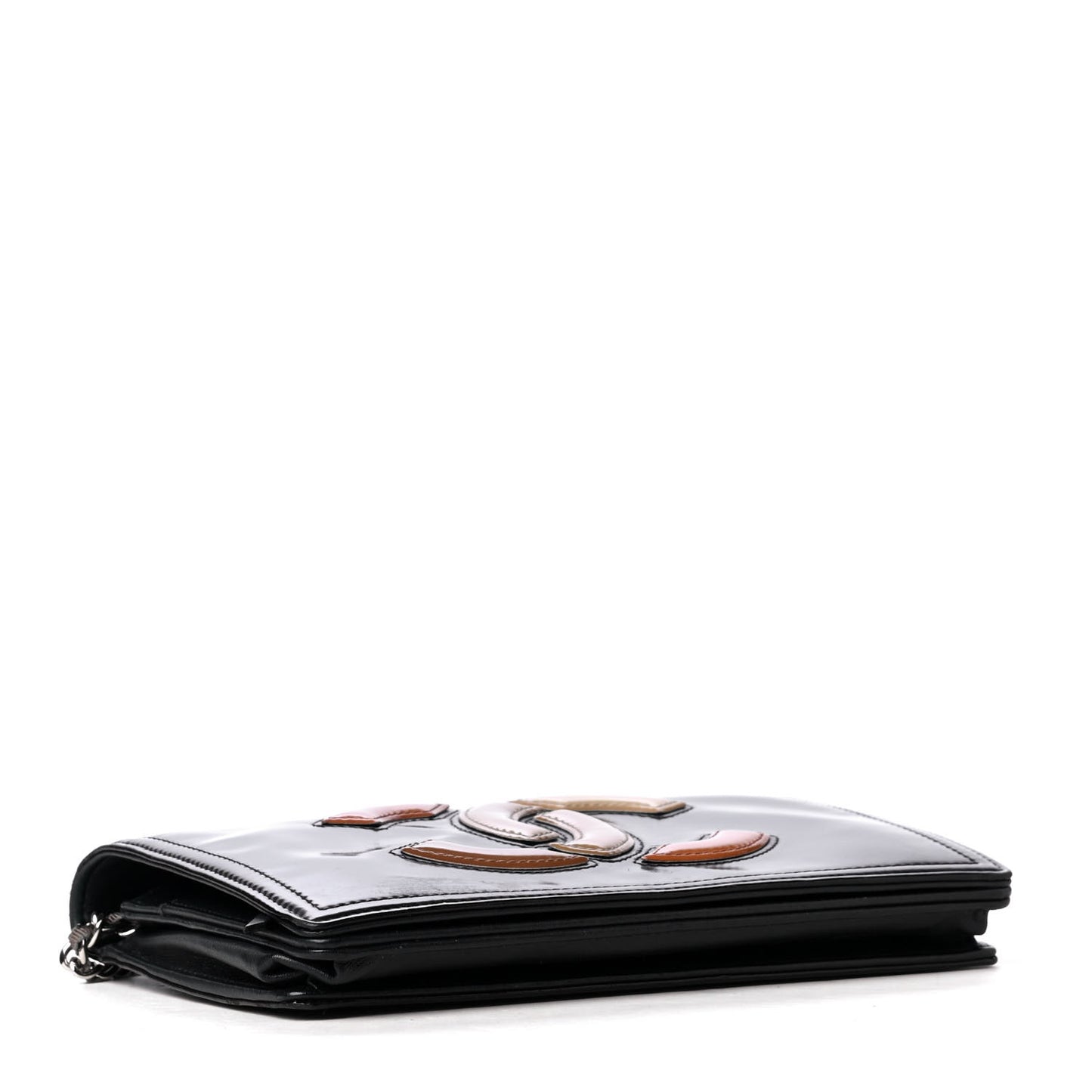 Vinyl Lipstick Wallet On Chain WOC Black