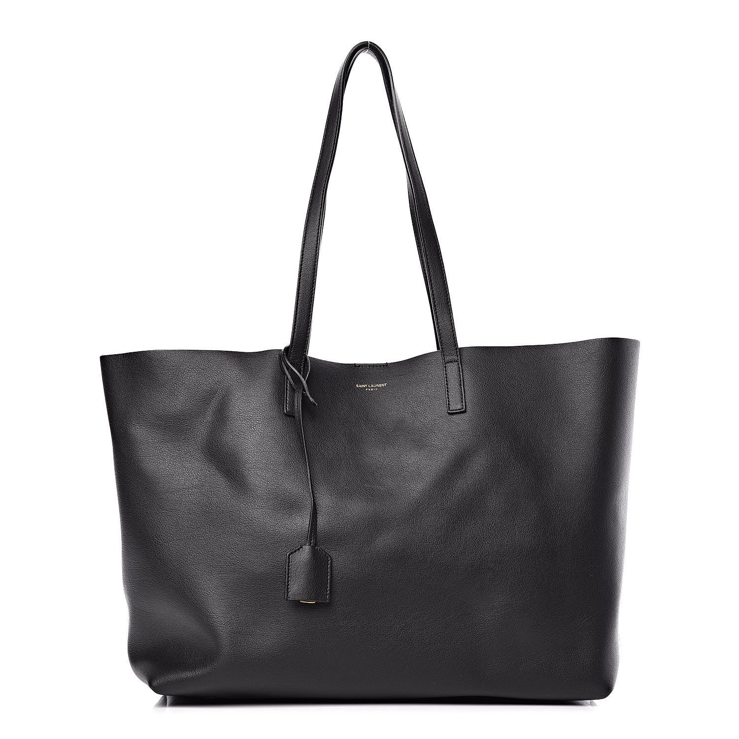 Saint Laurent Calfskin Large Shopping Tote Black 3 of 17