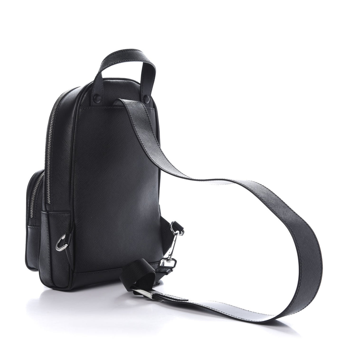 Saffiano Sling Backpack Black