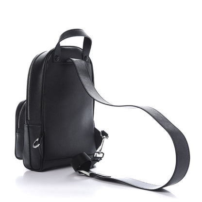 Prada Saffiano Sling Backpack Black 2 of 8