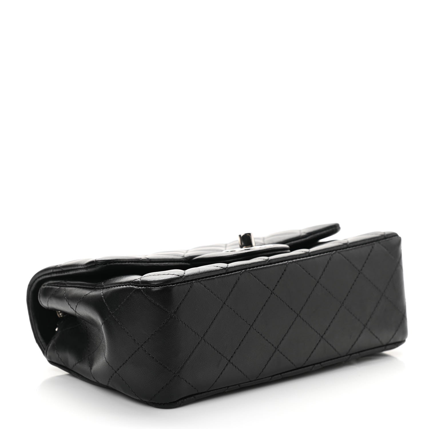 Chanel Lambskin Quilted Mini Rectangular Flap Black 4 of 10