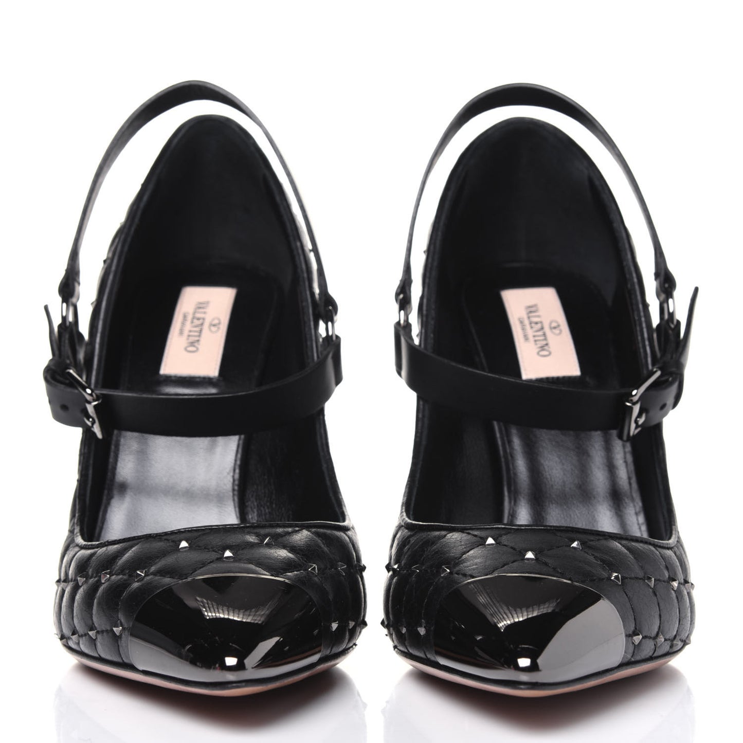 Nappa Rockstud Spike Mary Jane 105mm Pumps 40 Black