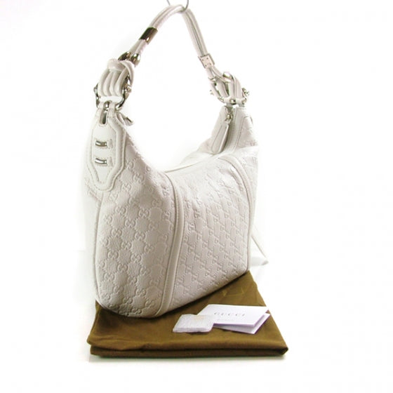 Guccissima Medium Techno Horsebit Hobo White