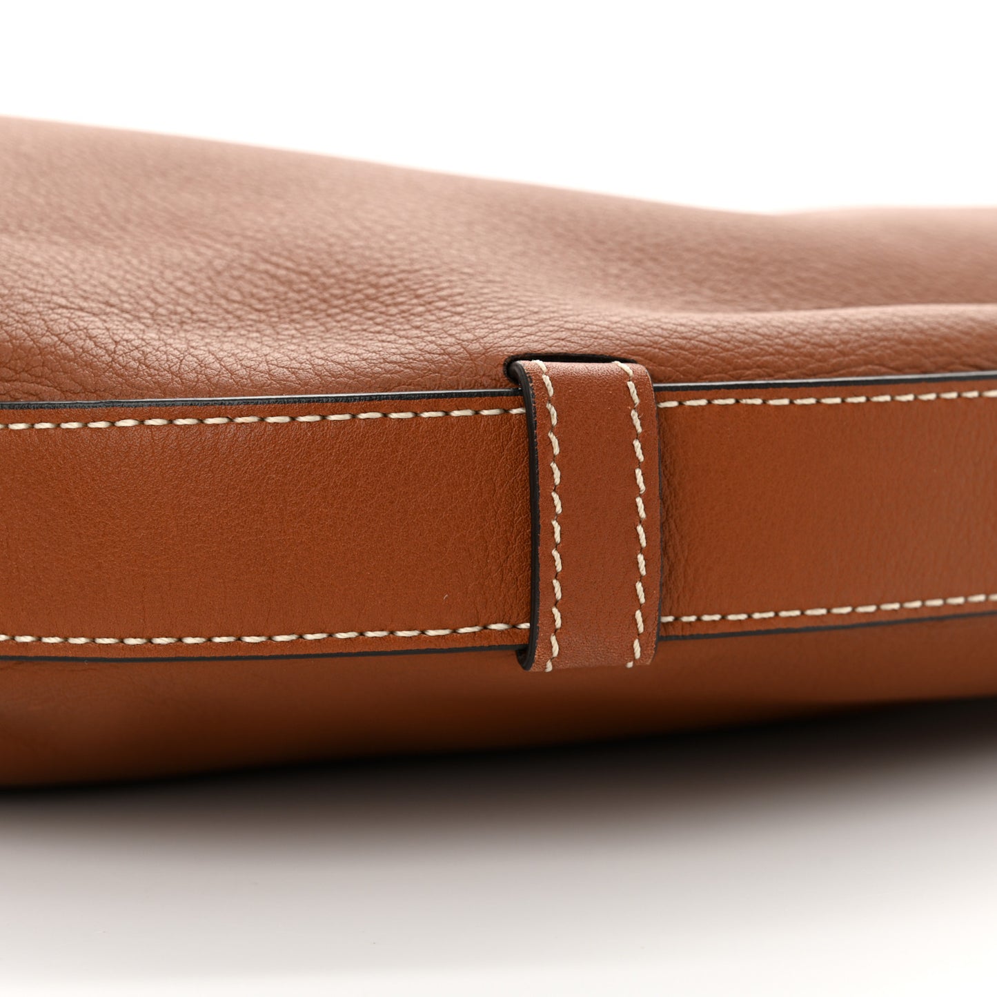 Supple Calfskin Medium Strap Leandre Shoulder Bag Brown