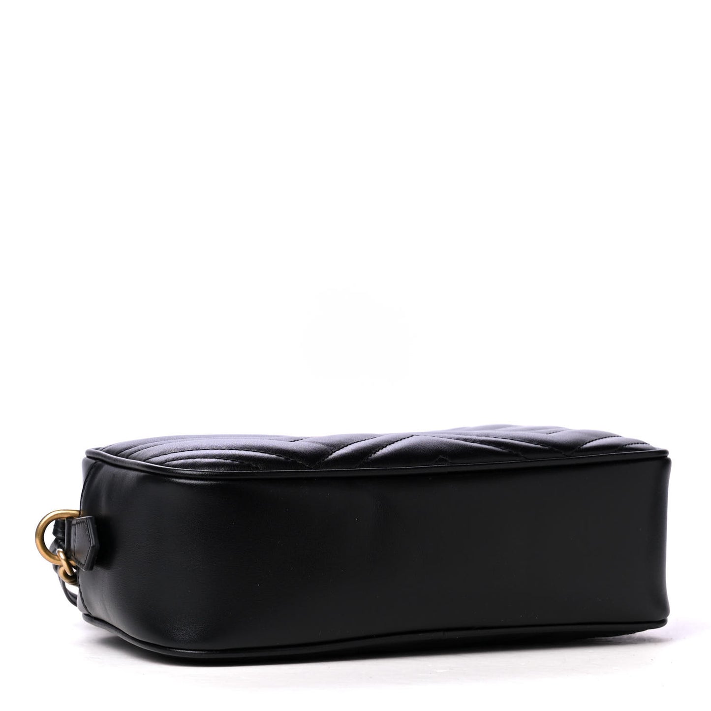 Calfskin Matelasse Small GG Marmont Chain Shoulder Bag Black