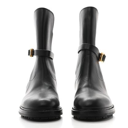 Christian Dior Calfskin Empreinte Ankle Boot 37 Black 2 of 9