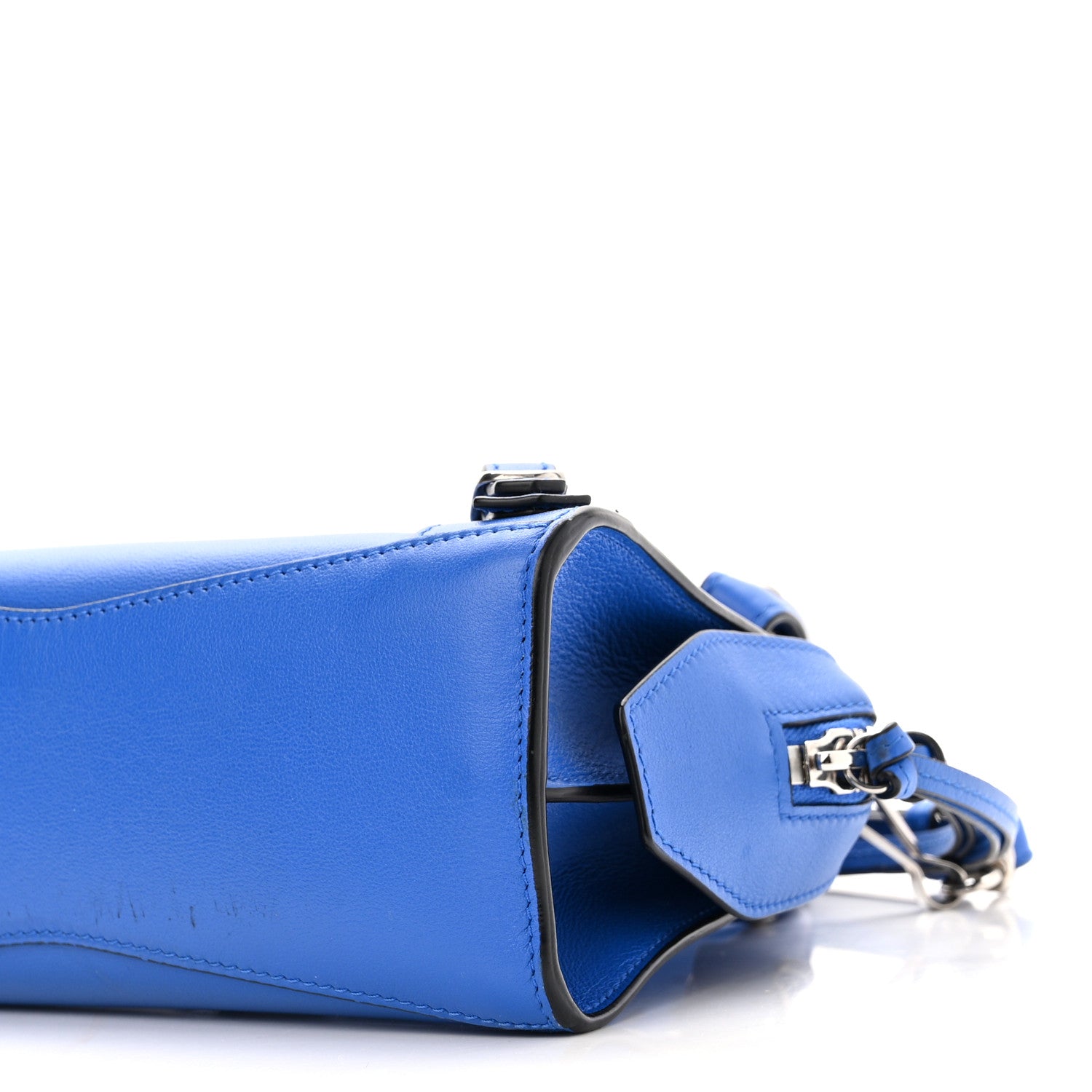 Balenciaga Smooth Calfskin Neo Classic Silver Hardware Mini City Bleu 10 of 11