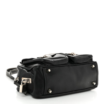 Prada Vitello Heavy Push Lock Pocket Shoulder Bag Black 4 of 9