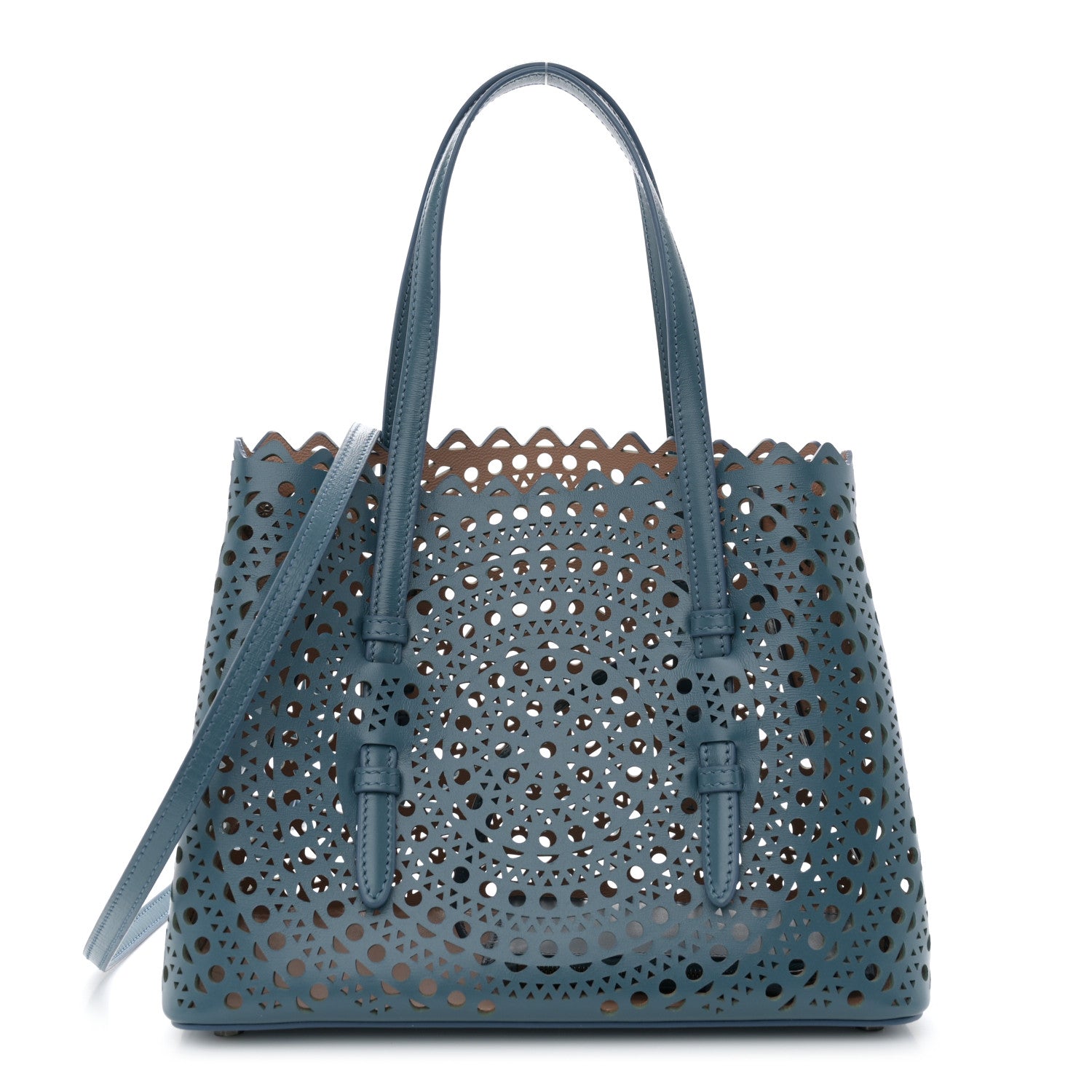 Alaia Calfskin Vienne Mina 25 Bag Bleu Ardoise 1 of 10