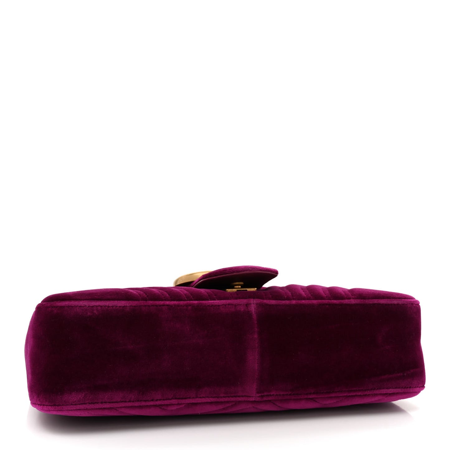 Velvet Matelasse Medium GG Marmont Shoulder Bag Fuchsia Violet Cyclamen