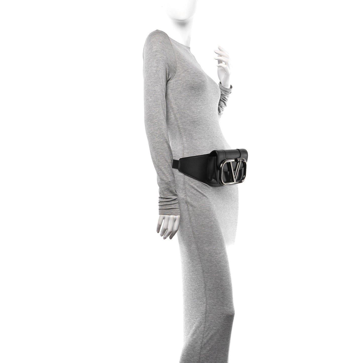 Calfskin Supervee Belt Bag Black