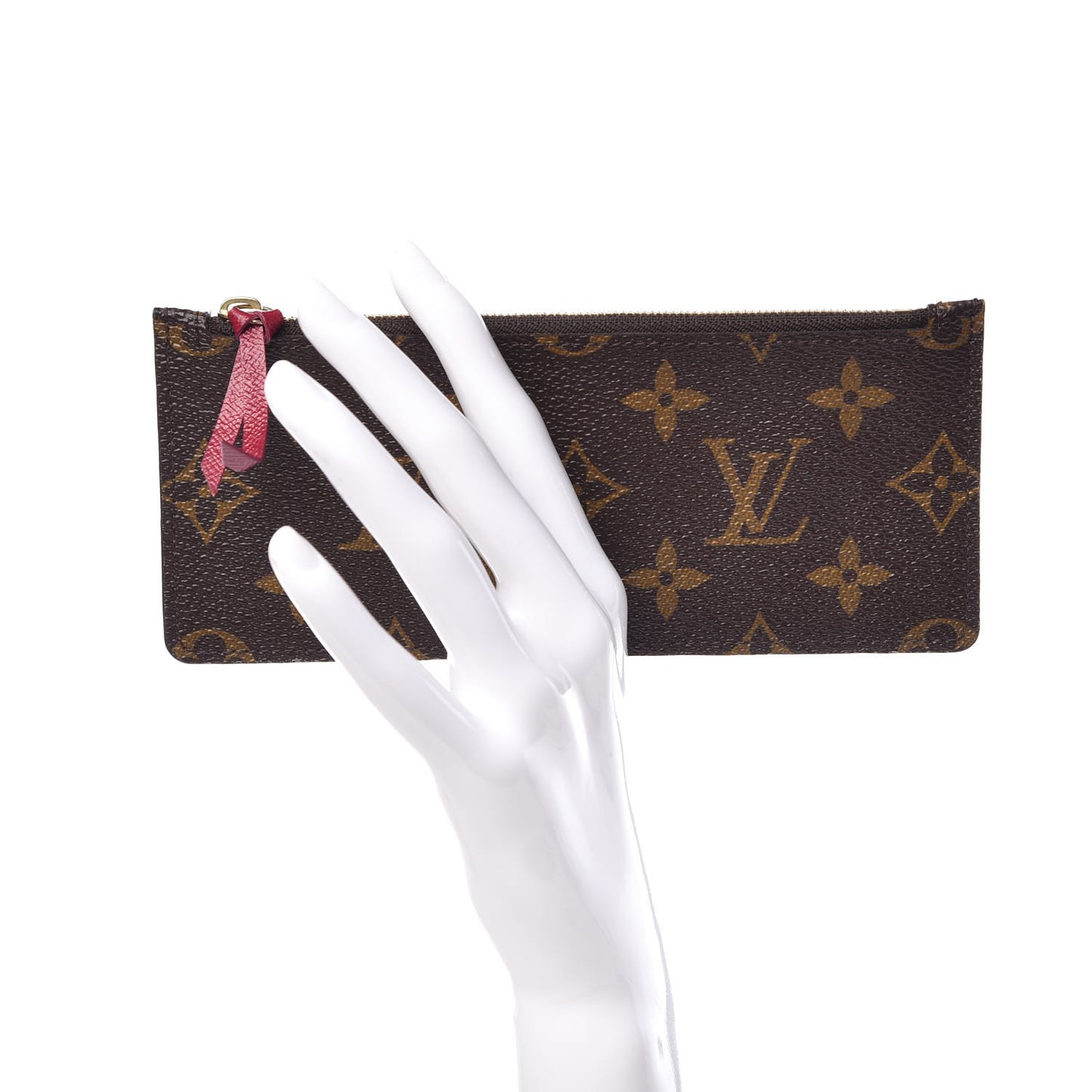 Monogram Josephine Wallet Zippered Insert Fuchsia