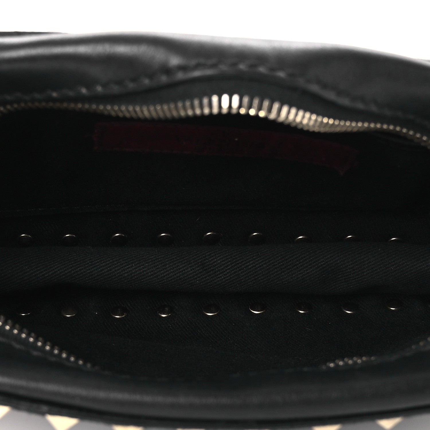 Valentino Garavani Calfskin Suede Rockstud Camera Crossbody Bag Black 5 of 15