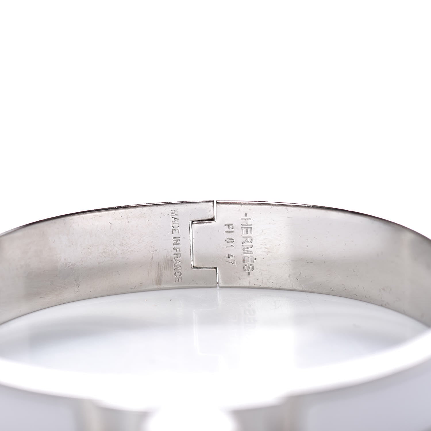 Hermes Enamel Narrow Clic Clac H Bracelet GM White 4 of 4
