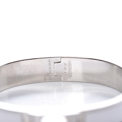 Hermes Enamel Narrow Clic Clac H Bracelet GM White 4 of 4