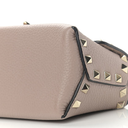 Valentino Garavani Pebbled Calfskin Mini Rockstud Crossbody Bag Poudre 9 of 13