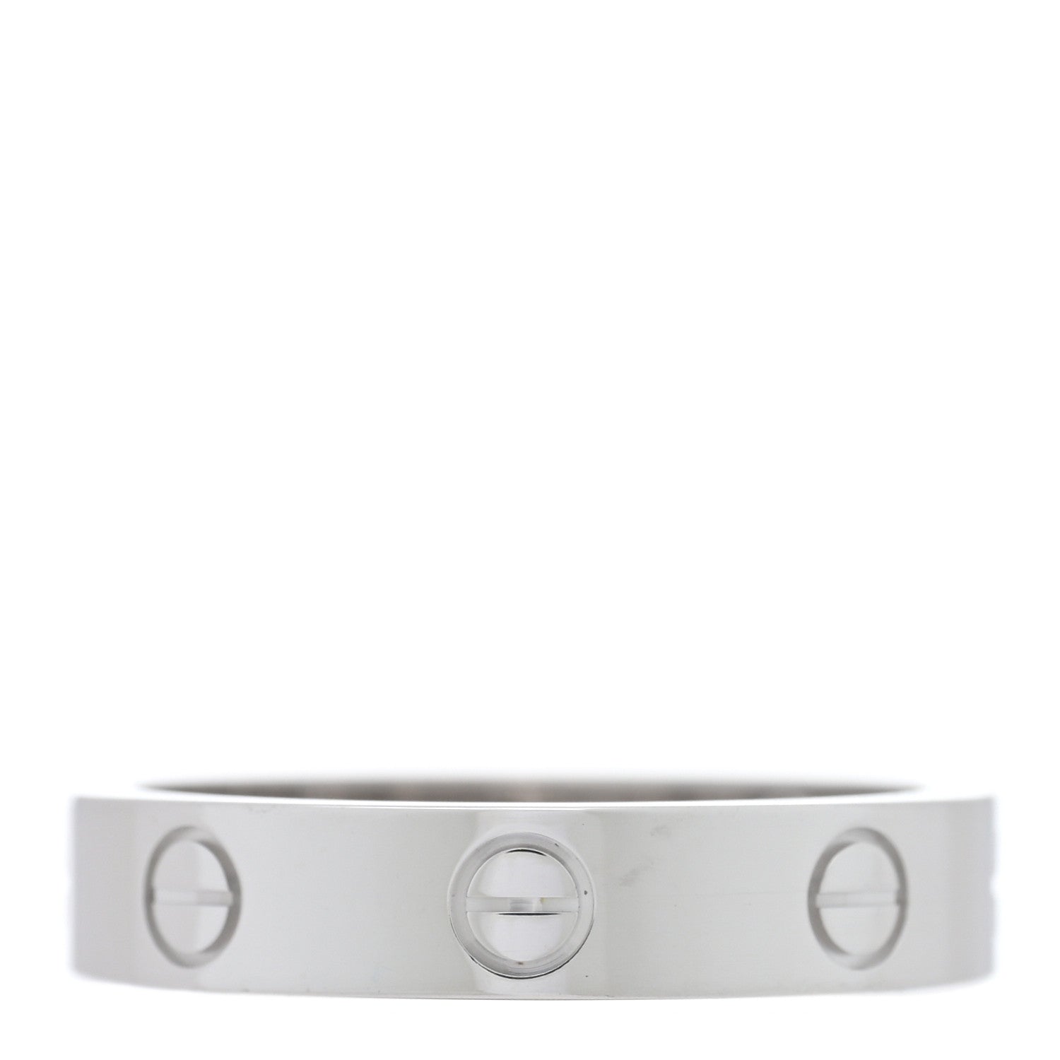 Cartier 18K White Gold Diamond 4mm LOVE Wedding Band Ring 52 6 3 of 5