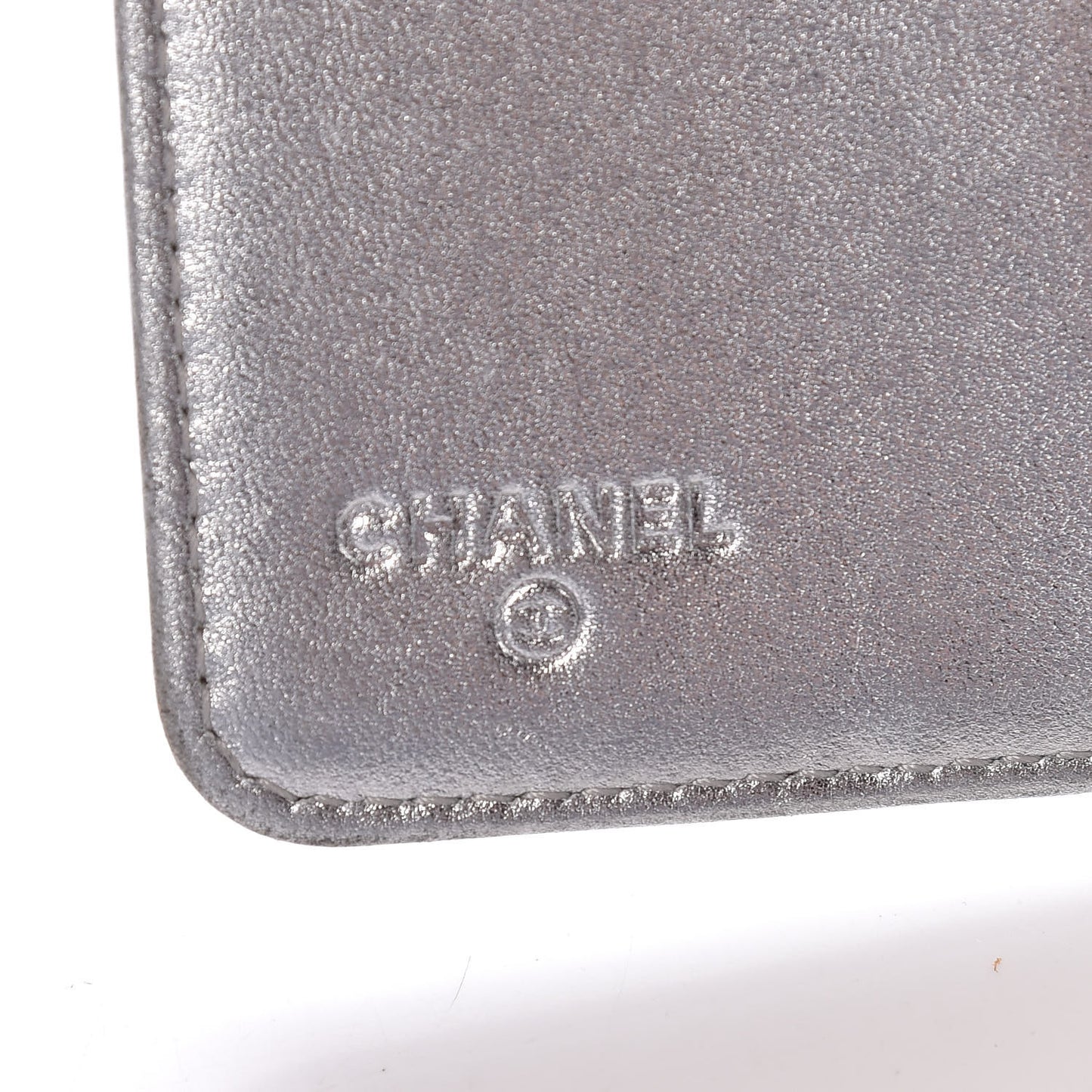 Metallic Patent Lucky Symbols Agenda Cover Silver