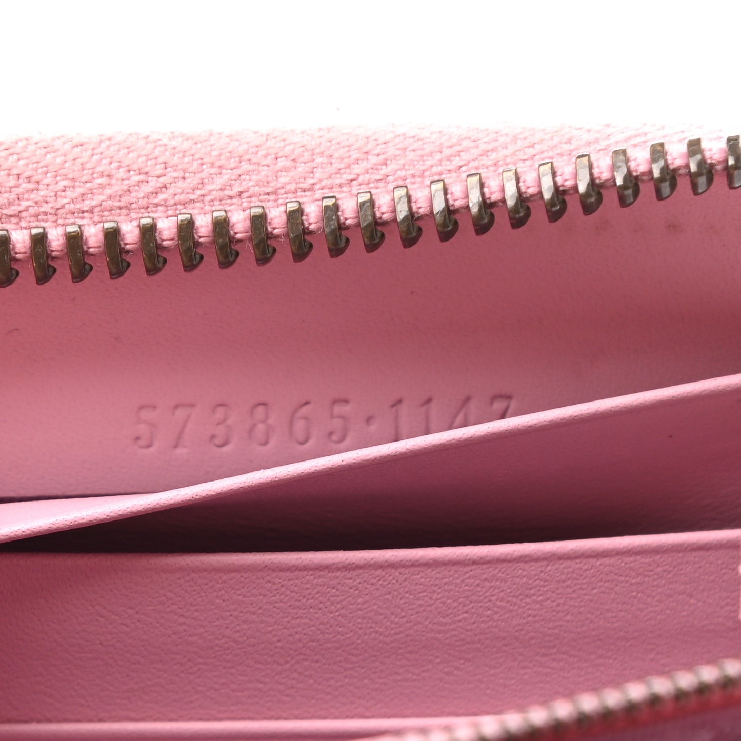 GG Supreme Monogram Strawberry Zip Around Wallet Light Pink