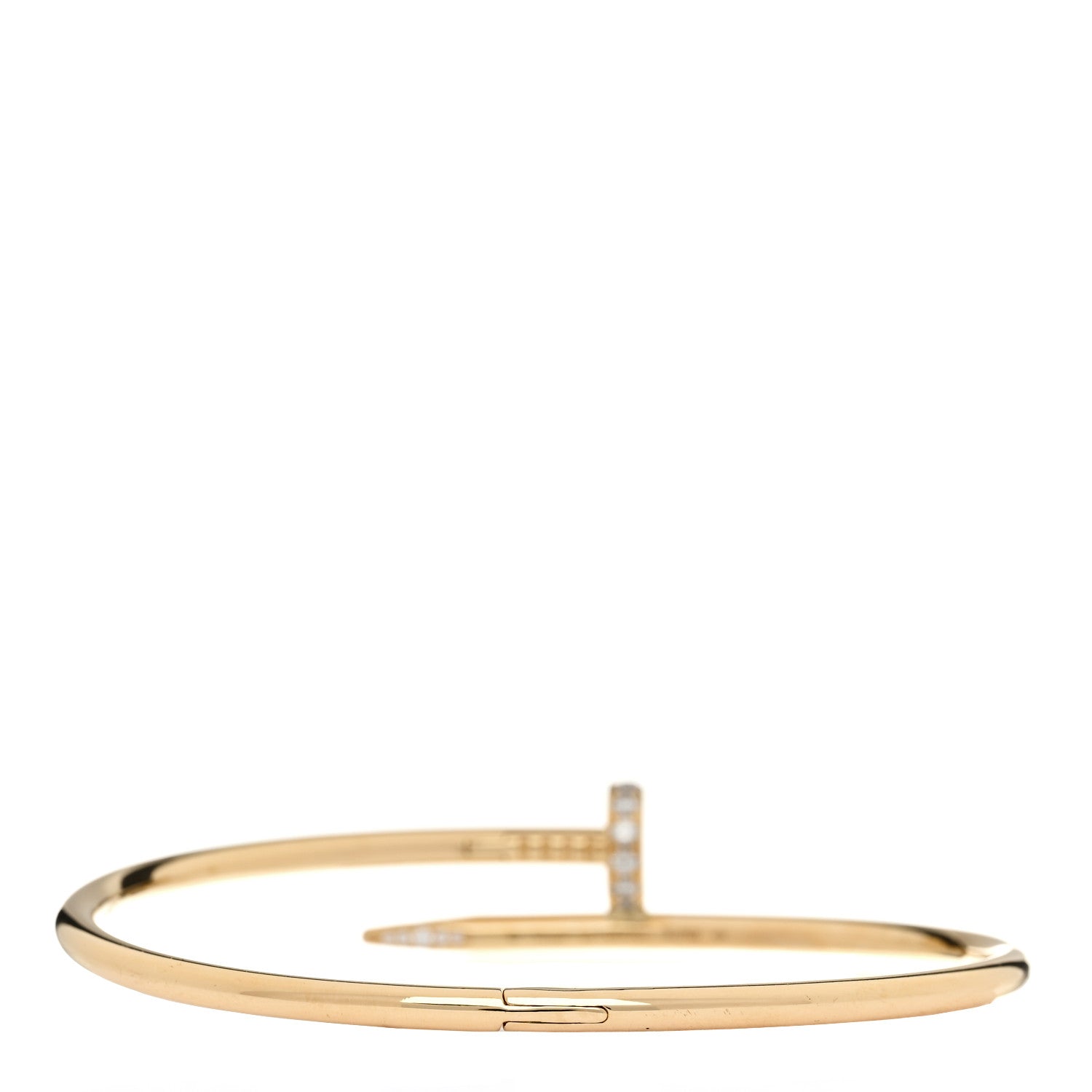 Cartier 18K Yellow Gold Diamond Juste Un Clou Bracelet 20 2 of 5