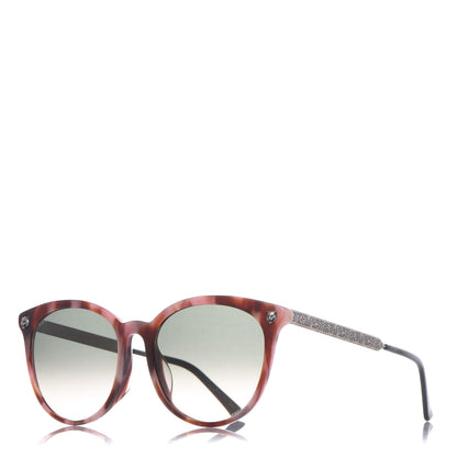 Gucci Metal Tiger GG0224SK Sunglasses Havana Pink Brown 1 of 7